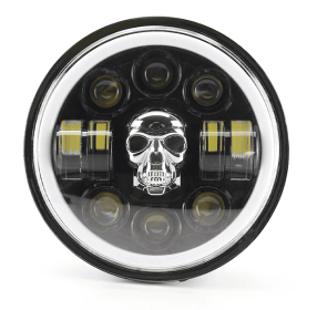 5.75-inch 30W led motorcycle lighting.  For Harley Davidson Motorcycle DRL Halo Light Skull Head shape lumen 3000 lm truck SUV car