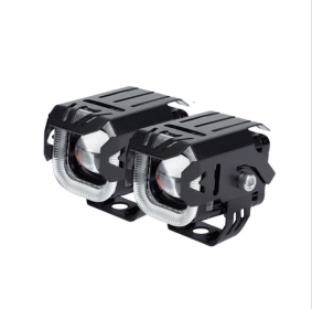 PSX00101-03  Motorcycle Color-Changing 15W Floodlight Sold in Sets of 2, Universal Small Steel Cannon Motorcycle Headlight