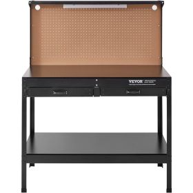 VEVOR Workbench A3 Steel Work Bench For Garage max. 1500W Heavy Duty Workbench 220lbs Weight Capacity 0.47" Bench top Thickness Hardwood Workbenc