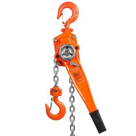 VEVOR Manual Lever Chain Hoist, 1-1/2 Ton 3300 lbs Capacity 20 FT Come Along, G80 Galvanized Carbon Steel with Weston Double-Pawl Brake