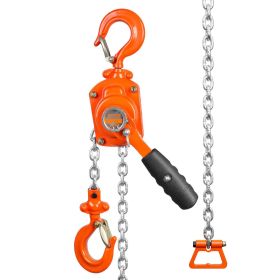 VEVOR Manual Lever Chain Hoist, 1/2 Ton 1100 lbs Capacity 10 FT Come Along, G80 Galvanized Carbon Steel with Weston Double-Pawl Brake