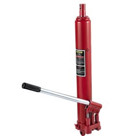 VEVOR Hydraulic Long Ram Jack, 8 Tons/17636 lbs Capacity, with Dual Piston Pump and Clevis Base, Manual Cherry Picker w/Handle, for Garage/Shop C