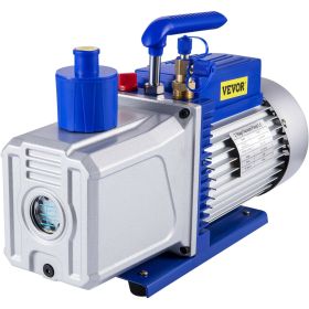 VEVOR Vacuum Pump 12CFM 1HP Vane Vacuum Pump Two Stage 3 x 10-1 Pa Ultimate HVAC Rotary Auto AC Refrigerant Vacuum Pump