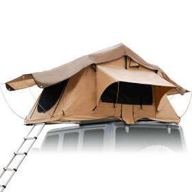 The Rooftop Tent Is Made Of 280TC 2000 Waterproof Lattice Cloth And Can Be Used As A Camping Essentials A Mobile Home (Color: Brown)