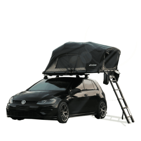 ILANDER Lite Cruiser Car Rooftop Tent 120cm, Entry Level Onshore Aluminum Folding Car Roof Tent For Sedan SUV Truck Camping Waterproof, Windproof (Color: Black)