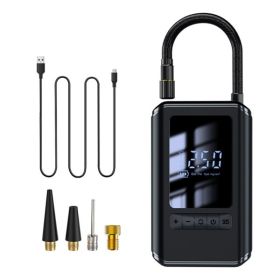 Mini Tire Inflator Tire Car Air Compressor - Prohibited For Sale On The Temu Platform (Color: Black)