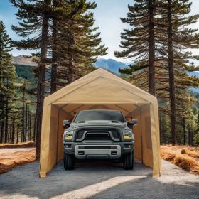 12x20ft Heavy Duty Outdoor Portable Garage Ventilated Canopy Carports (Option: Sand)