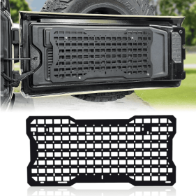 Tailgate Tactical Panel For Wrangler Tailgate Tool Kit Organizer Racks Compatible With  Wrangler 2007-2022 JK JKU  2018-2022 JL JLU (Color: Black)