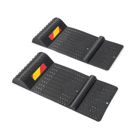 Garage Wheel Stopper with Reflective Stripes for Parking Block (Type: Auto Supplies, Color: Black & Red)