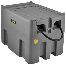VEVOR Portable Diesel Tank, 116 Gallon Capacity & 10 GPM Flow Rate, Diesel Fuel Tank with 12V Electric Transfer Pump and 13.1ft Rubber Hose (Color: Gray, Capacity: 116 gallon)