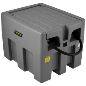 VEVOR Portable Diesel Tank, 58 Gallon Capacity & 10 GPM Flow Rate, Diesel Fuel Tank with 12V Electric Transfer Pump and 13.1ft Rubber Hose (Color: Gray, Capacity: 58 gallon)